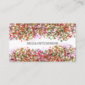 Confetti-Glitzer-Visitenkarte Visitenkarte (Vorderseite)