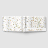 Confetti Gold Dots und Diamond Hearts Gästebuch (Voll)