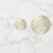 Confetti Gold und Weiß Glitzer Konfetti (Vorderseiten)