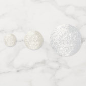 Confetti Gold und Weiß Glitzer Konfetti (Rückseiten)