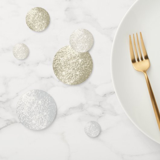 Confetti Gold und Weiß Glitzer Konfetti (Gruppe)