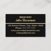 Confetti golden stars Glitzer glänzen elegant schw Visitenkarte (Rückseite)