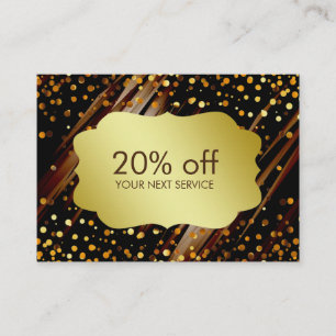 Confetti-Goldkupon-Karten-Beleg-Rabatt-Geschenk Rabattkarte