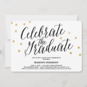 Confetti Grad | Abschluss Einladung (Vorderseite)