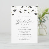 Confetti graduation party invitation einladung (Stehend Vorderseite)