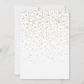Confetti Graduation Party Script Gold Einladung (Rückseite)
