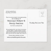 Confetti Graue Änderung Plan Verspätete Hochzeit Postkarte (Rückseite)