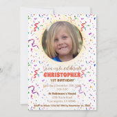 Confetti & Gummies Birthday Einladung (Vorderseite)