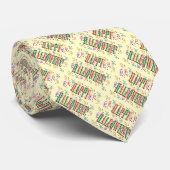 Confetti & Halloween Festival Text Necktie Krawatte (Gerollt)