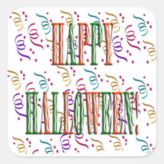 Confetti & Halloween Festival Text Sticker (Vorderseite)