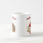 Confetti Happy Birthday Igel Kaffeetasse (Mittel)