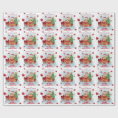 Confetti Heart Kitty Cat Grandkids Weihnachten Geschenkpapier (Flach)