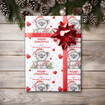 Confetti Heart Koala Grandkids Weihnachten