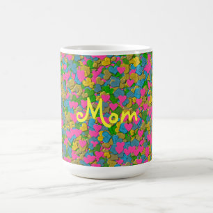 Confetti Hearts Large Coffe Tasse