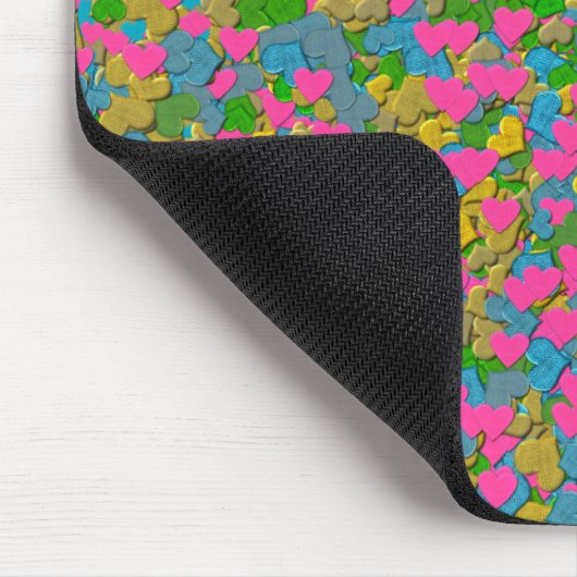 Confetti Hearts Mousepad (Ecke)