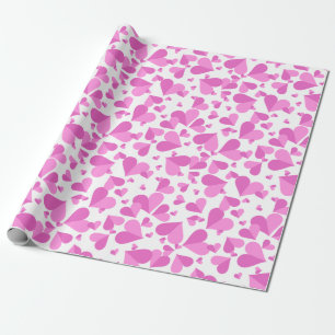 Confetti Hearts Pink Geschenkpapier