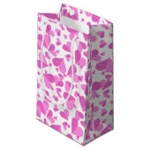 Confetti Hearts Pink Kleine Geschenktüte (Vorderseite Schrägansicht)