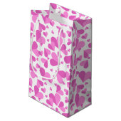 Confetti Hearts Pink Kleine Geschenktüte (Rückseite Schrägansicht)