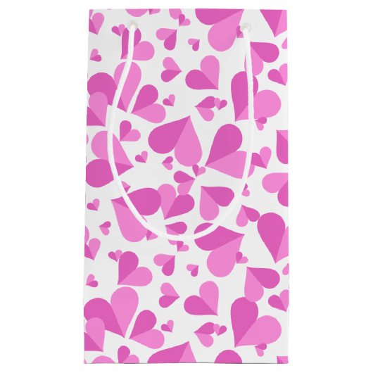 Confetti Hearts Pink Kleine Geschenktüte (Vorderseite)