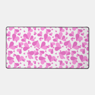 Confetti Hearts Pink Schreibtischunterlage
