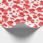 Confetti Hearts Red Geschenkpapier (Ecke)