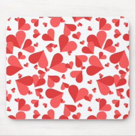 Confetti Hearts Red Mousepad