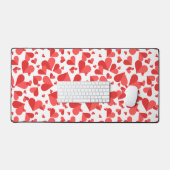 Confetti Hearts Red Schreibtischunterlage (Tastatur & Maus)