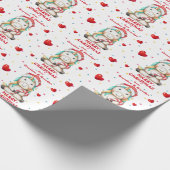 Confetti Herz Unicorn Grandkids Weihnachten Geschenkpapier (Ecke)