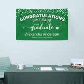 Confetti Herzlichen Glückwunsch 8. Graduate Green Banner (Messeveranstaltung)
