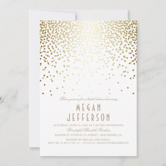 Confetti Highlights Brautparty Einladung (Vorderseite)