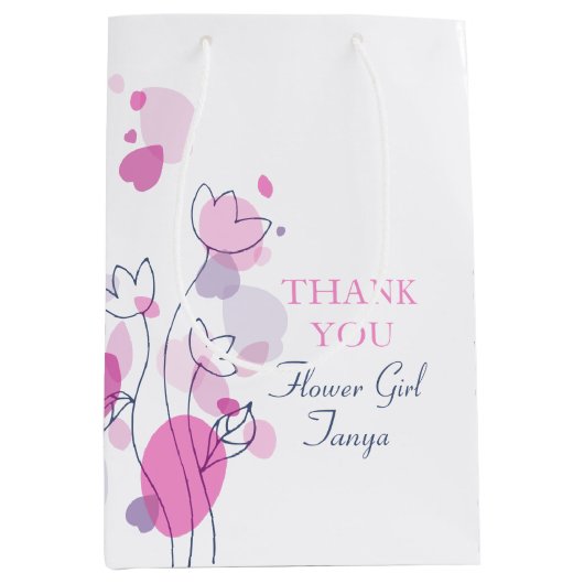 Confetti Hochzeit Blume Mädchen bevorzugt mittelgr Mittlere Geschenktüte (Vorderseite)