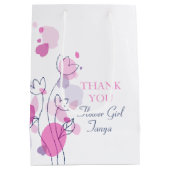Confetti Hochzeit Blume Mädchen bevorzugt mittelgr Mittlere Geschenktüte (Rückseite)