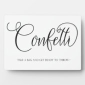 Confetti Hochzeitszeichen Tabletop Plaque mit Ease Fotoplatte (Vorderseite)