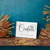 Confetti Hochzeitszeichen Tabletop Plaque mit Ease Fotoplatte (Seite)
