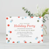 Confetti Holiday Party Einladung (Stehend Vorderseite)