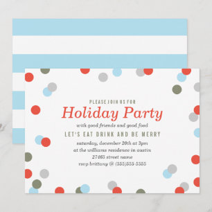Confetti Holiday Party Einladung