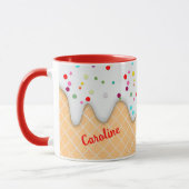 Confetti Icing Waffle Cone Fun Muster Tasse (Links)