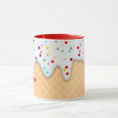 Confetti Icing Waffle Cone Fun Muster Tasse (Zentrum)