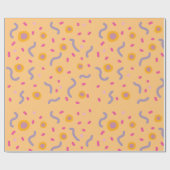 Confetti Joy Lines and Dots Geschenkpapier (Flach)