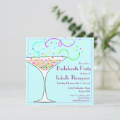 Confetti Junggeselinnen-Abschied Einladung (Stehend Vorderseite)