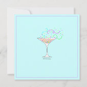 Confetti Junggeselinnen-Abschied Einladung (Rückseite)