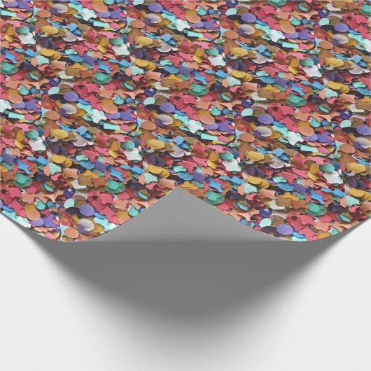 Confetti Karneval Party Bunte Papierstücke Stücke Geschenkpapier (Ecke)