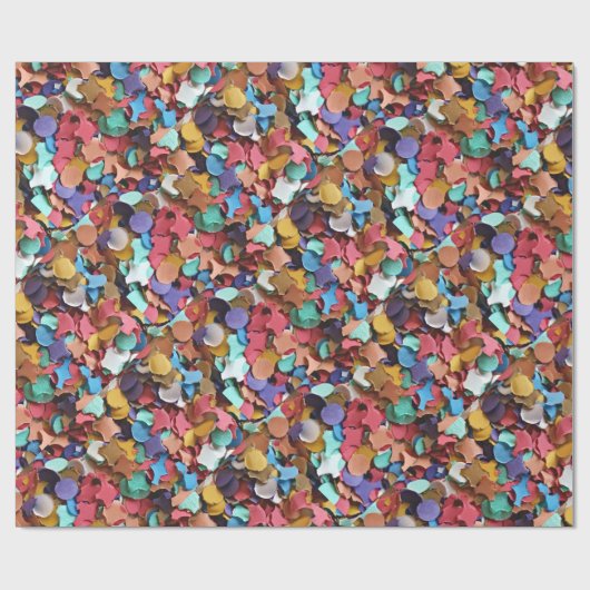 Confetti Karneval Party Farbige Papierstücke Stück Geschenkpapier (Flach)