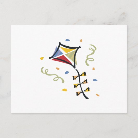 Confetti Kite Postkarte (Vorderseite)