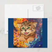 Confetti Kitty Postkarte (Vorne/Hinten)