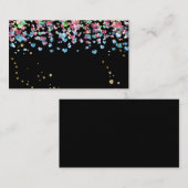 Confetti-Kreise Glitzer glänzen Herzlichkeit elega Visitenkarte (Vorne/Hinten)