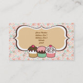 Confetti-Kuchen-Trio-Visitenkarten Visitenkarte (Rückseite)