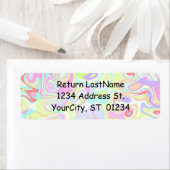 Confetti-Labels mit Rücksendeadresse-Vorlage (Insitu)