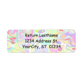 Confetti-Labels mit Rücksendeadresse-Vorlage (Vorne)