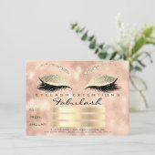 Confetti Lashes Gold Blush Makeup Certificate Gesc (Stehend Vorderseite)